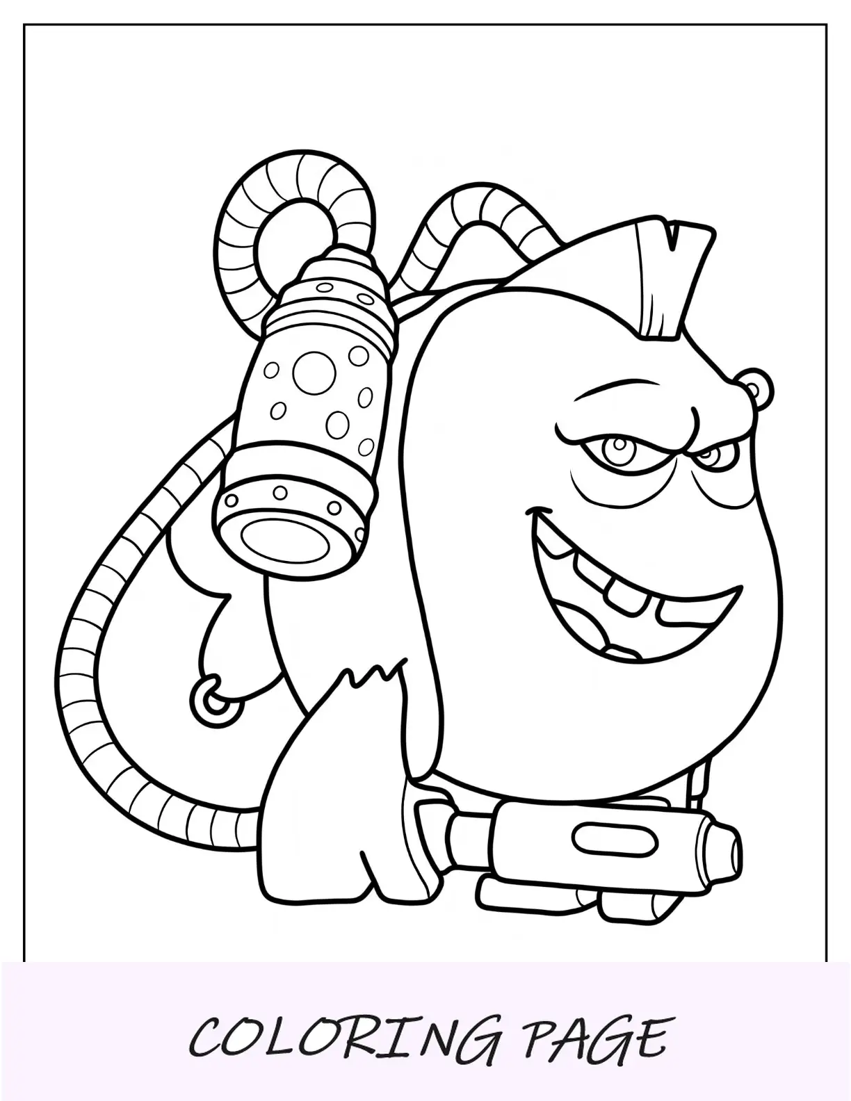 Página para colorir de Bubble Guppies de Sid Fishy