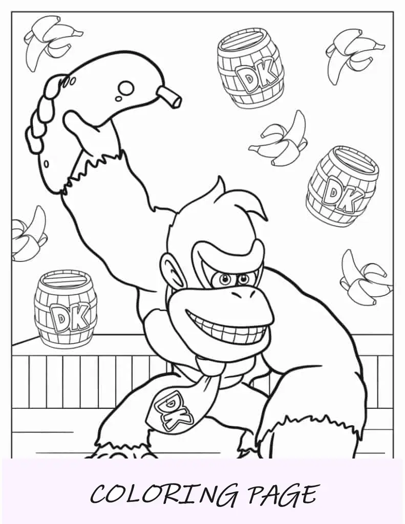 Donkey Kong jogando uma banana