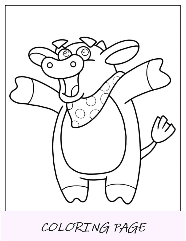 Benny La Vaca De Dora La Exploradora Para Colorear