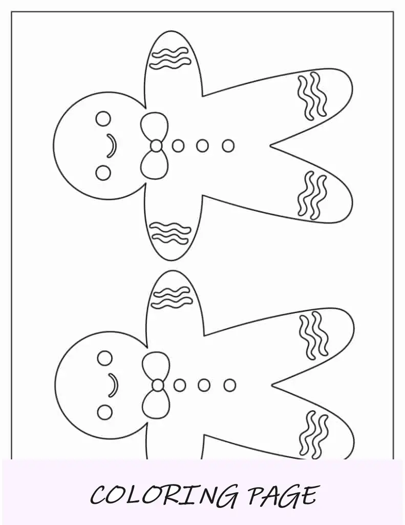 Modelo de boneco de gengibre médio e fácil