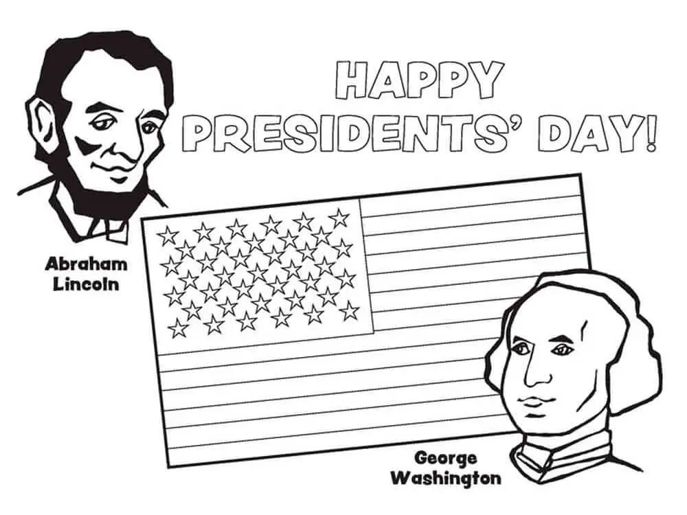 Happy Presidents Day Coloring Pages