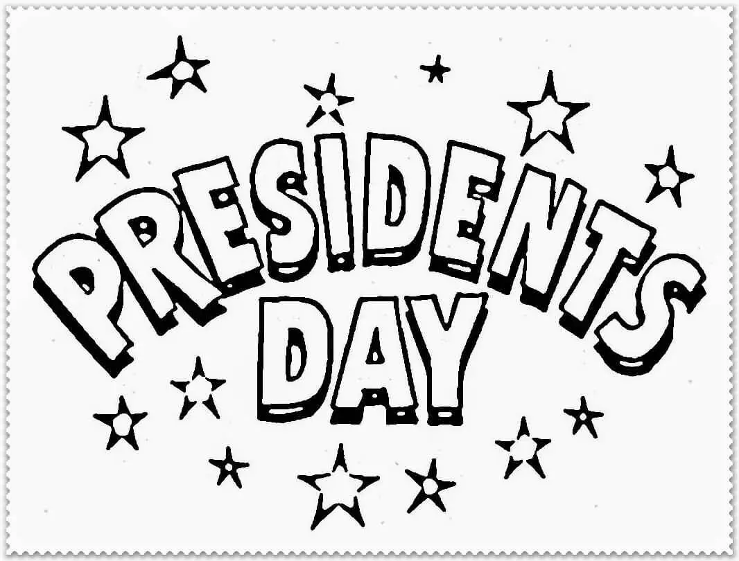 Presidents Day Sign To Color