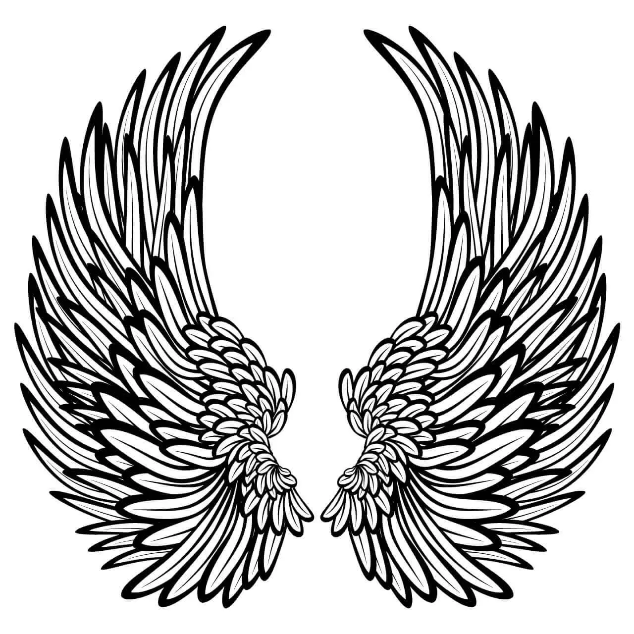 Angel Wings Printable For Coloring