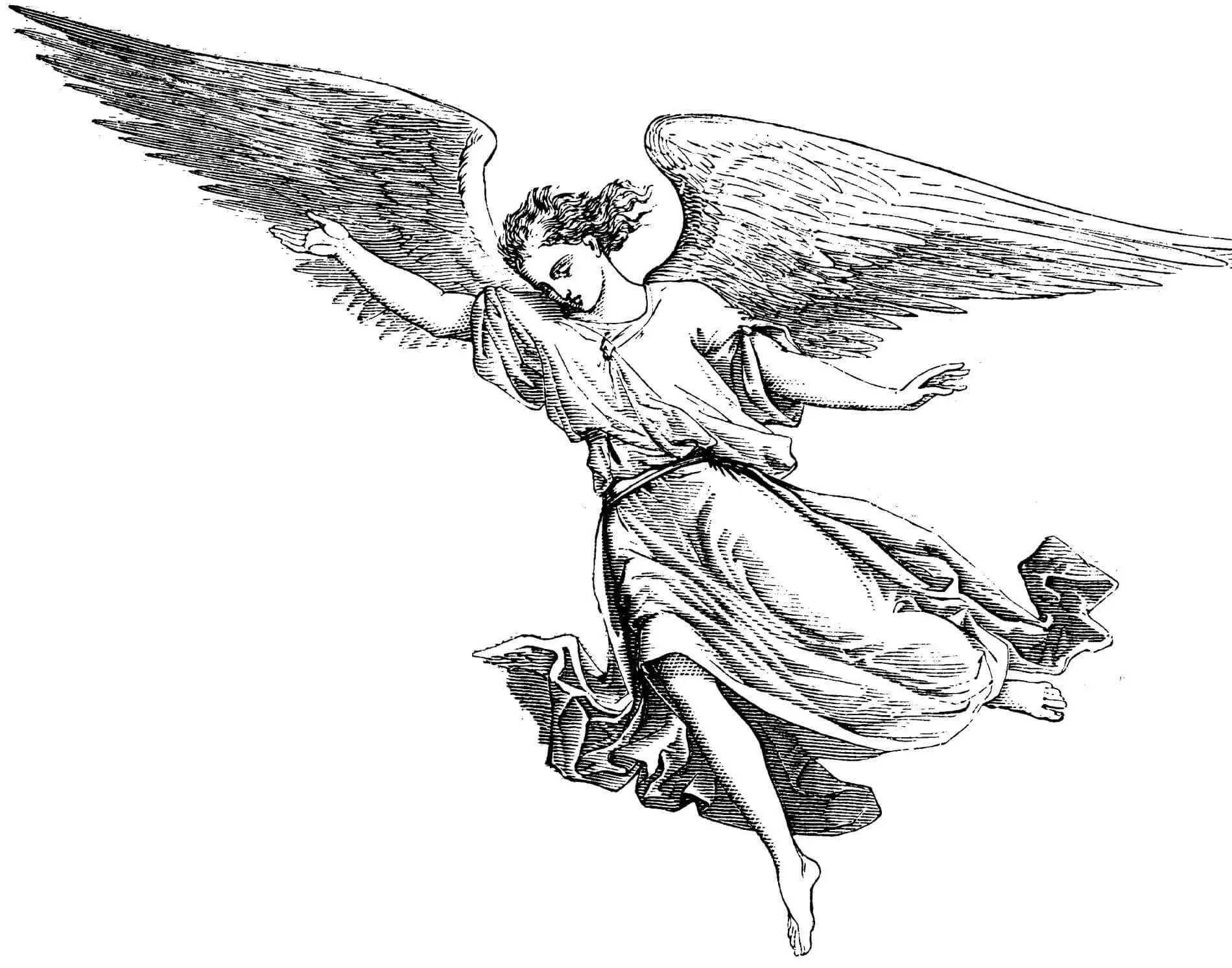 Realistic Angel Coloring Pages