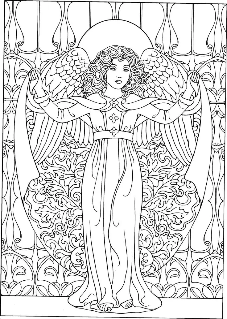Printable Angel Coloring Pages For Adults