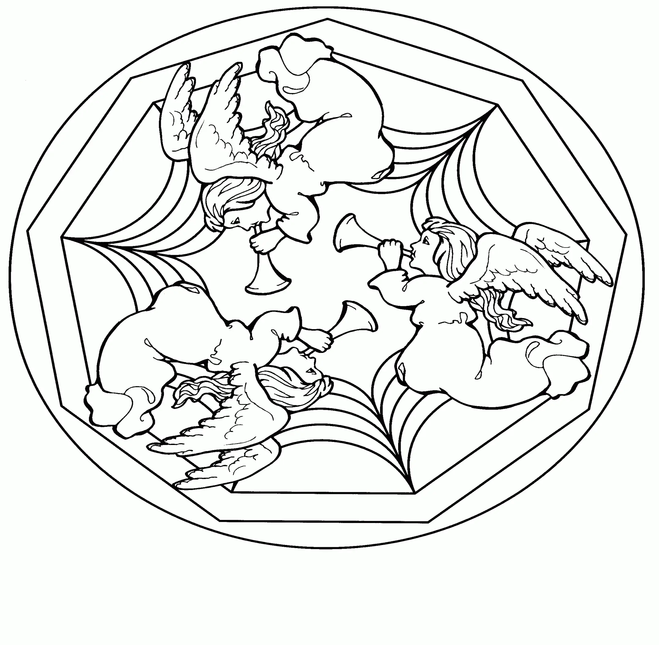 Cute Baby Angel Coloring Page