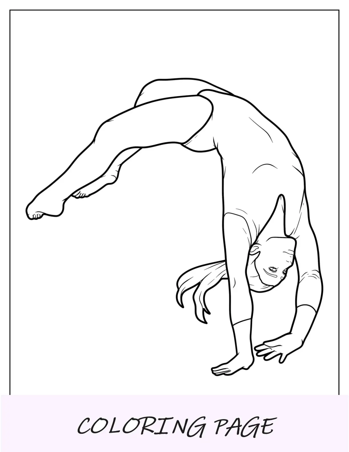 Desenho De Ginástica Para Colorir De Daniele Hypólito Backflip Na Trave De Equilíbrio