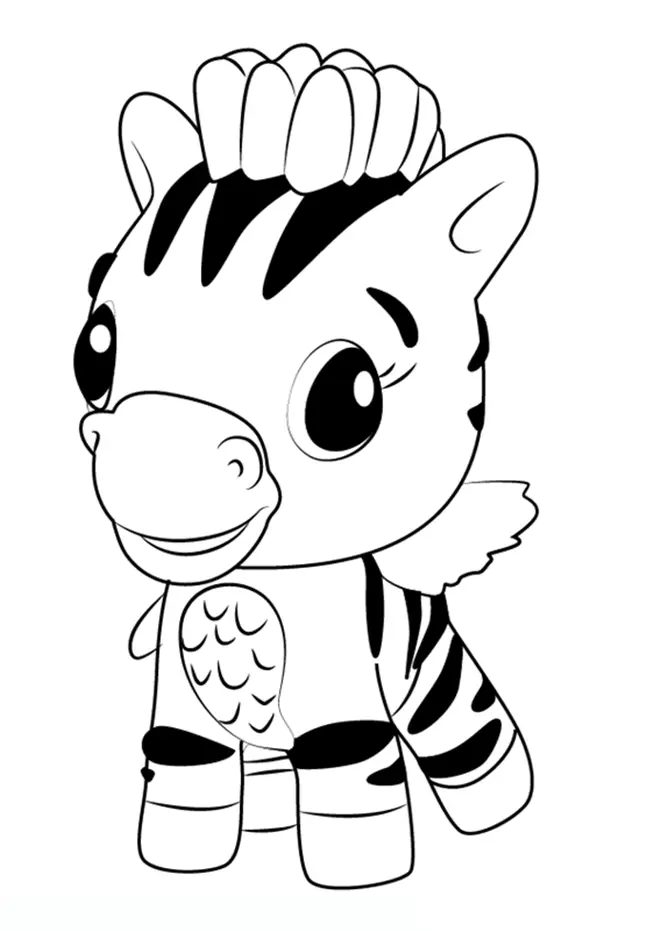 Zebra Hatchimals Coloring Pages