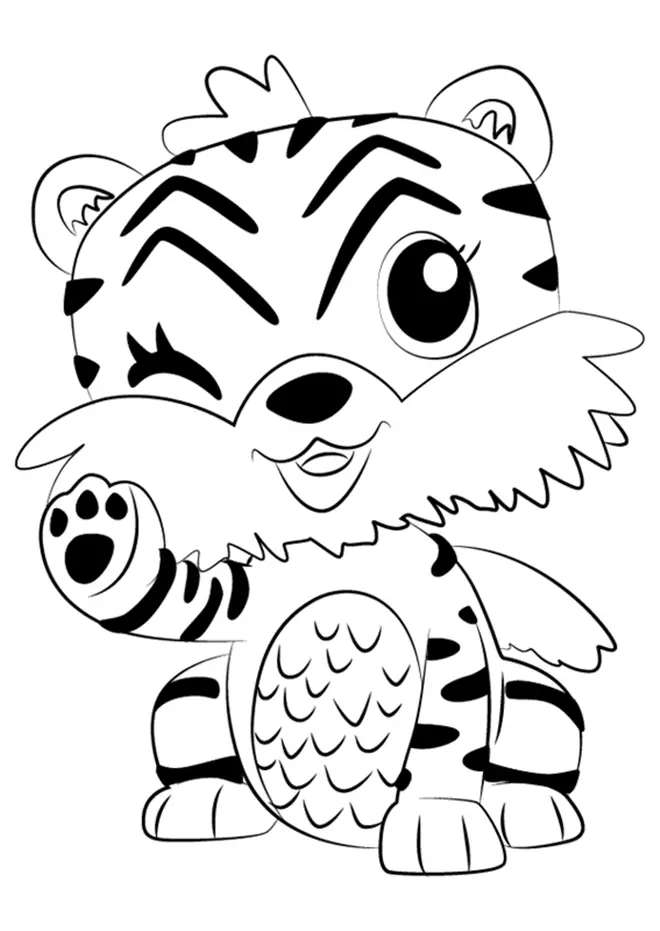 Tiger Hatchimals Coloring Pages