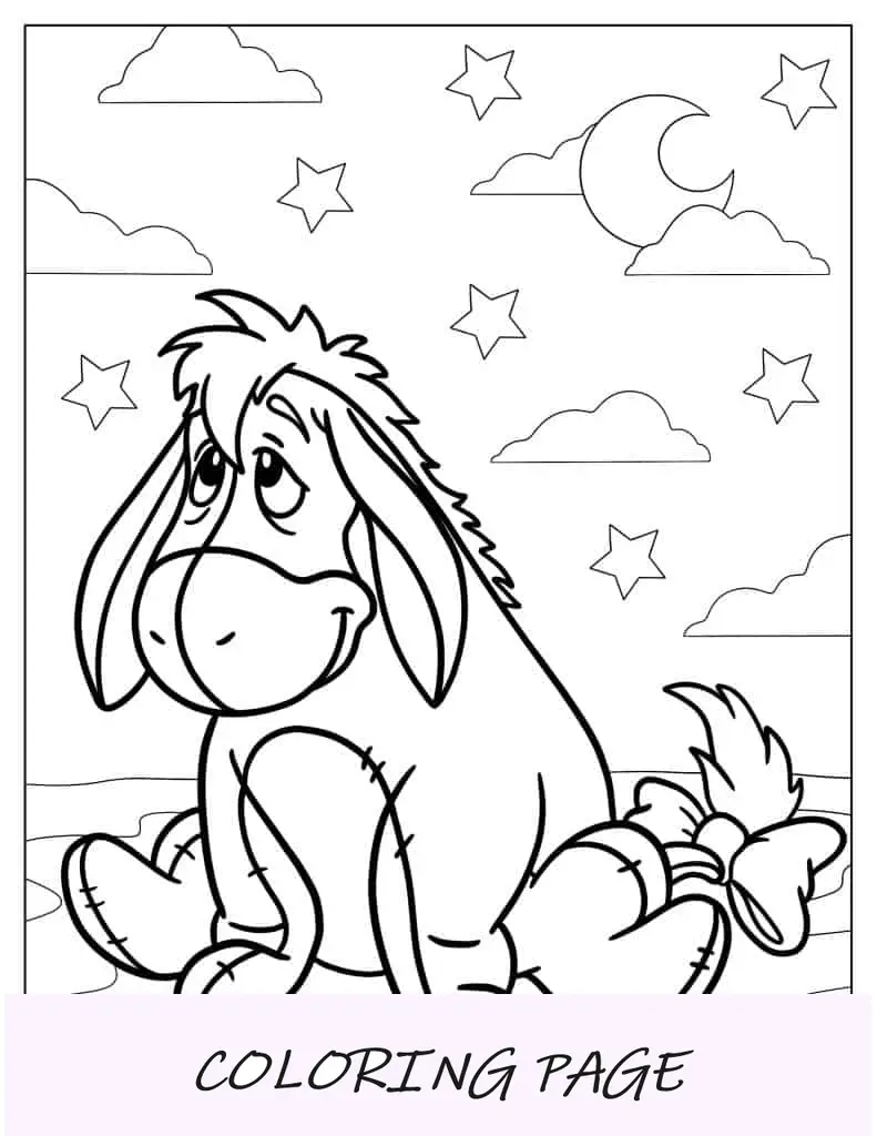Folha para colorir adorável do Bisonho