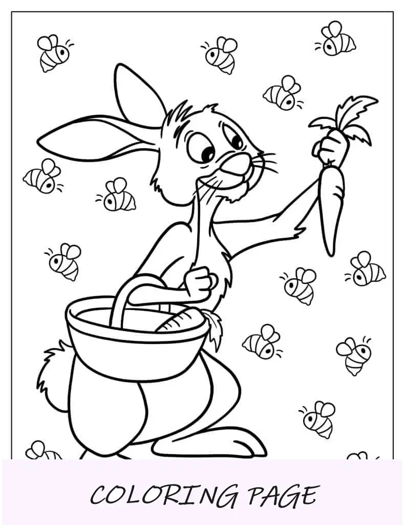 Coelho do Ursinho Pooh para colorir
