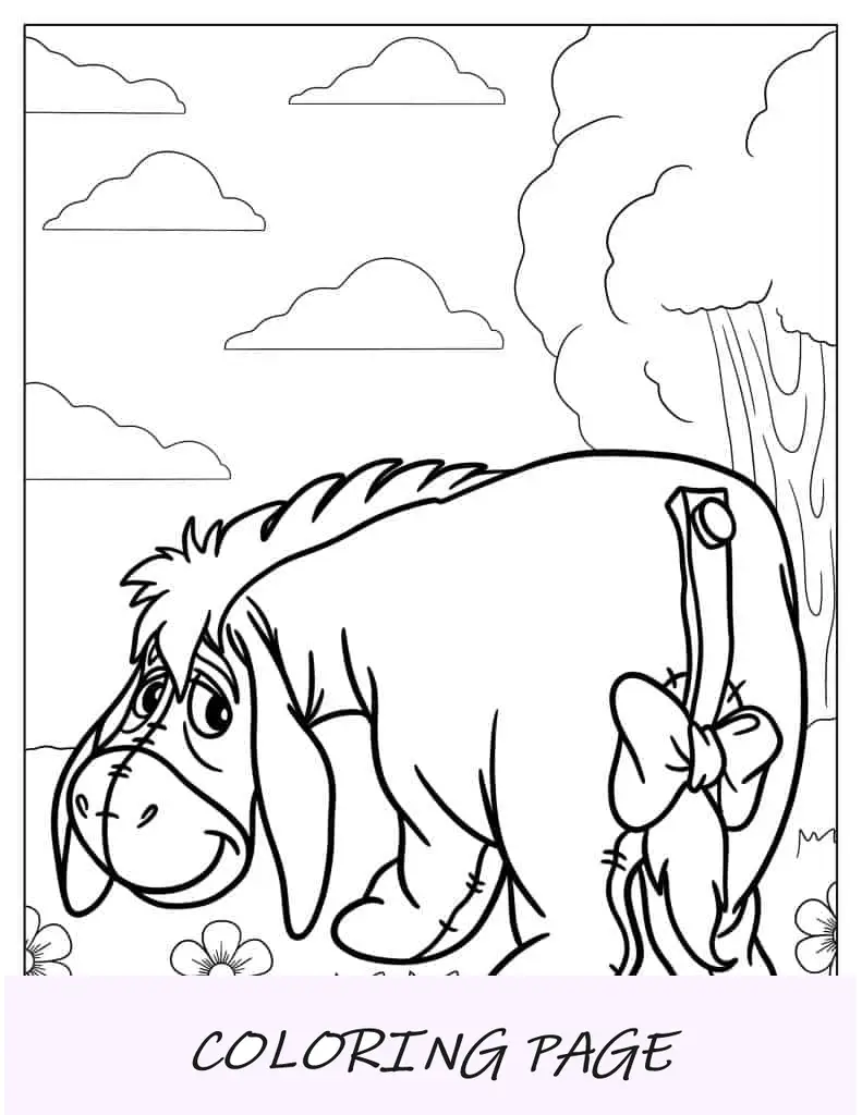 Esboço simples de Bisonho para colorir