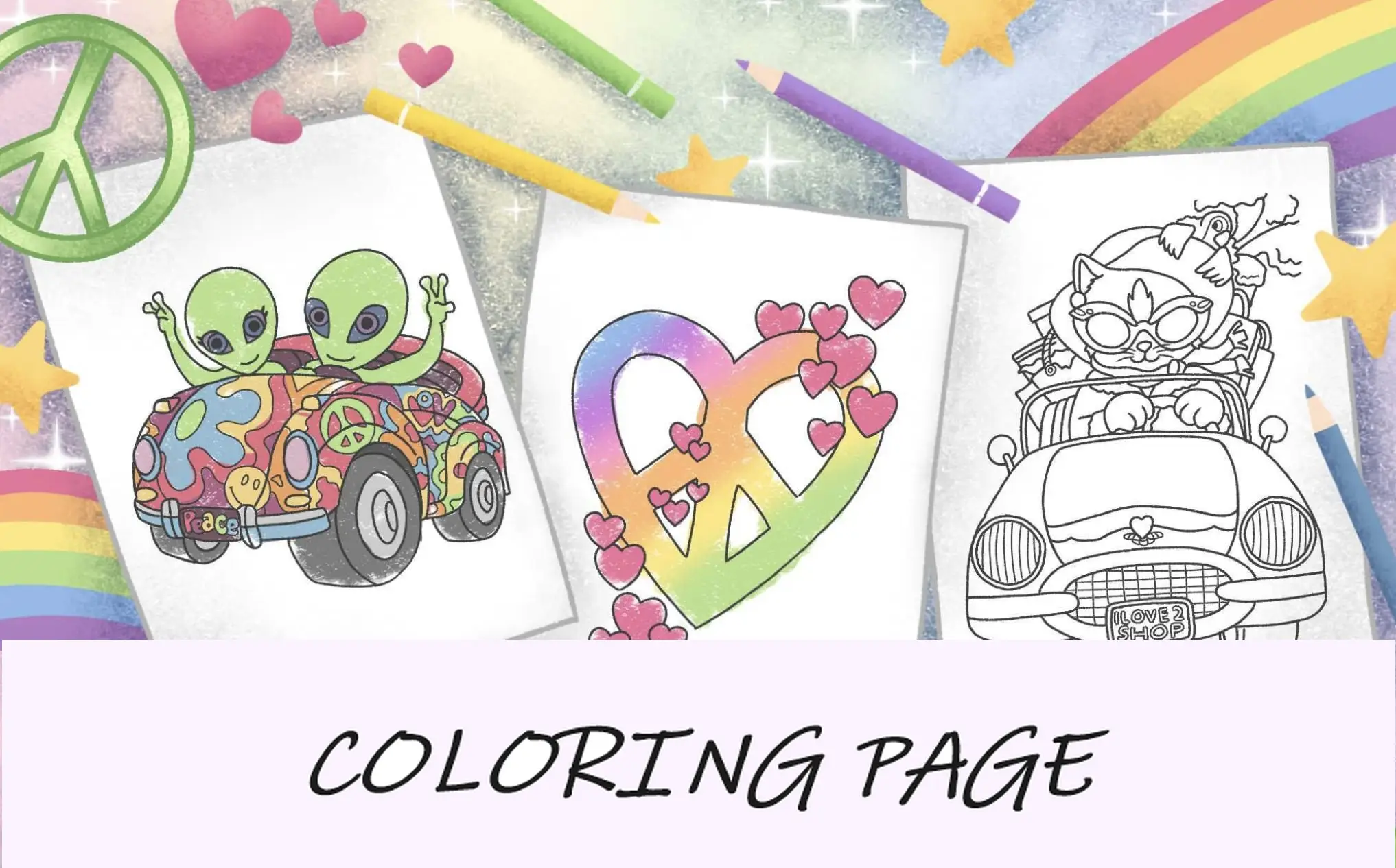 paginas para colorear de lisa frank imagen destacada