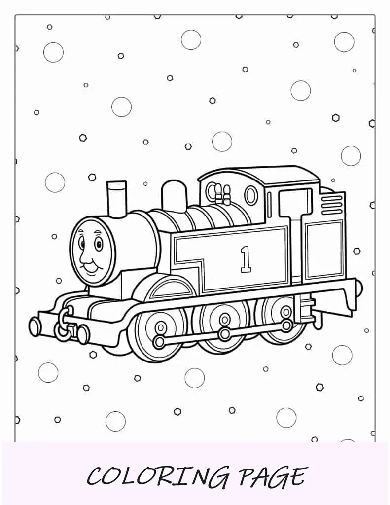 Thomas detallado el tren para colorear