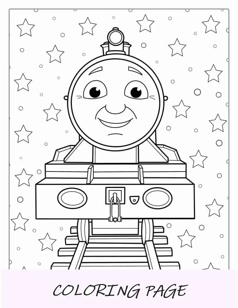 Thomas El Tren Hoja Para Colorear