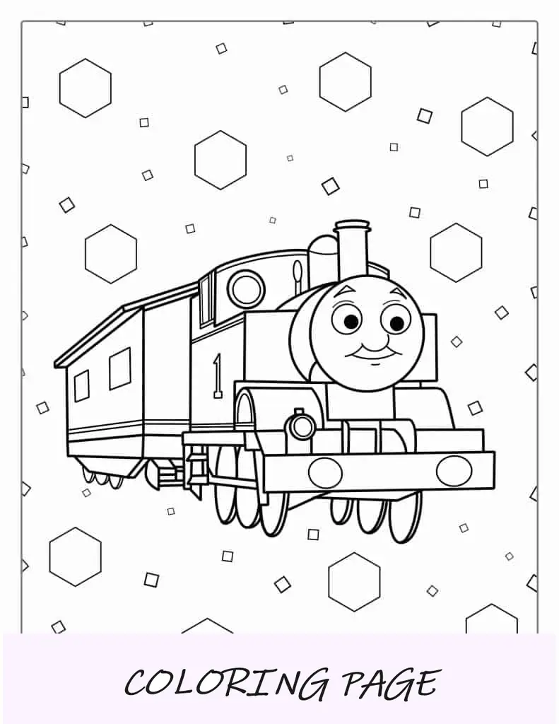 Hoja para colorear de Thomas la locomotora tanque