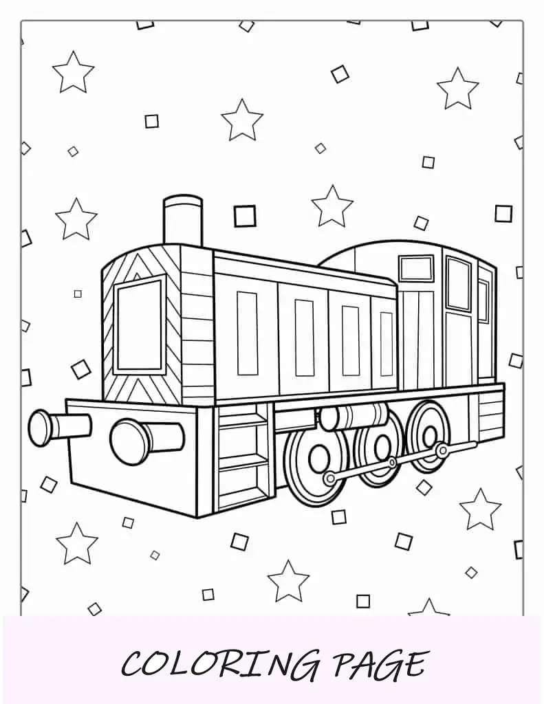 Tren diésel para colorear