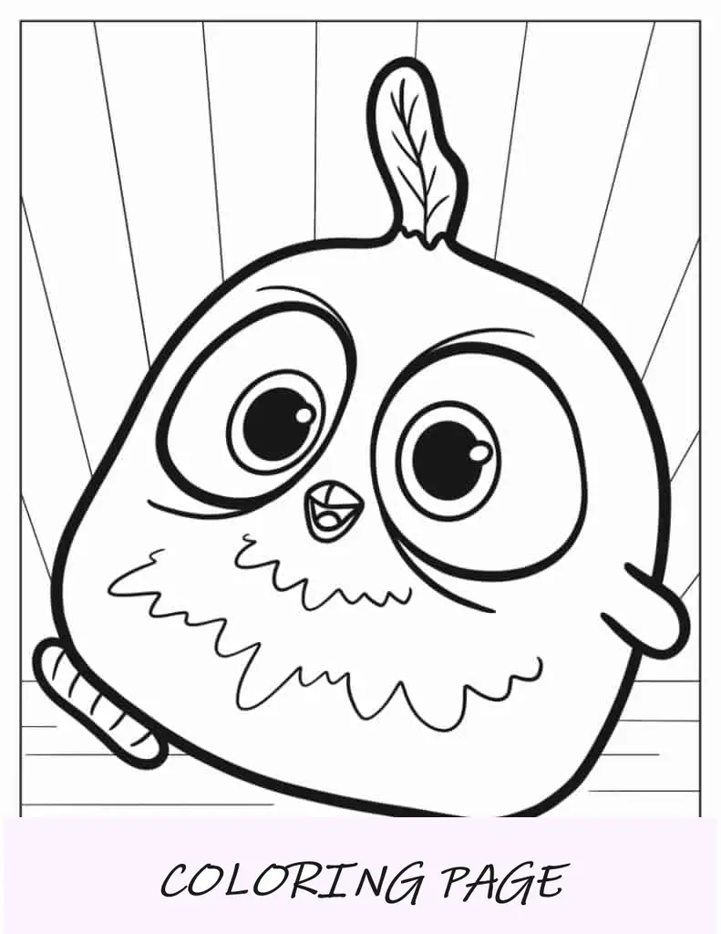 Página Para Colorear De Kawaii Angry Birds Blues