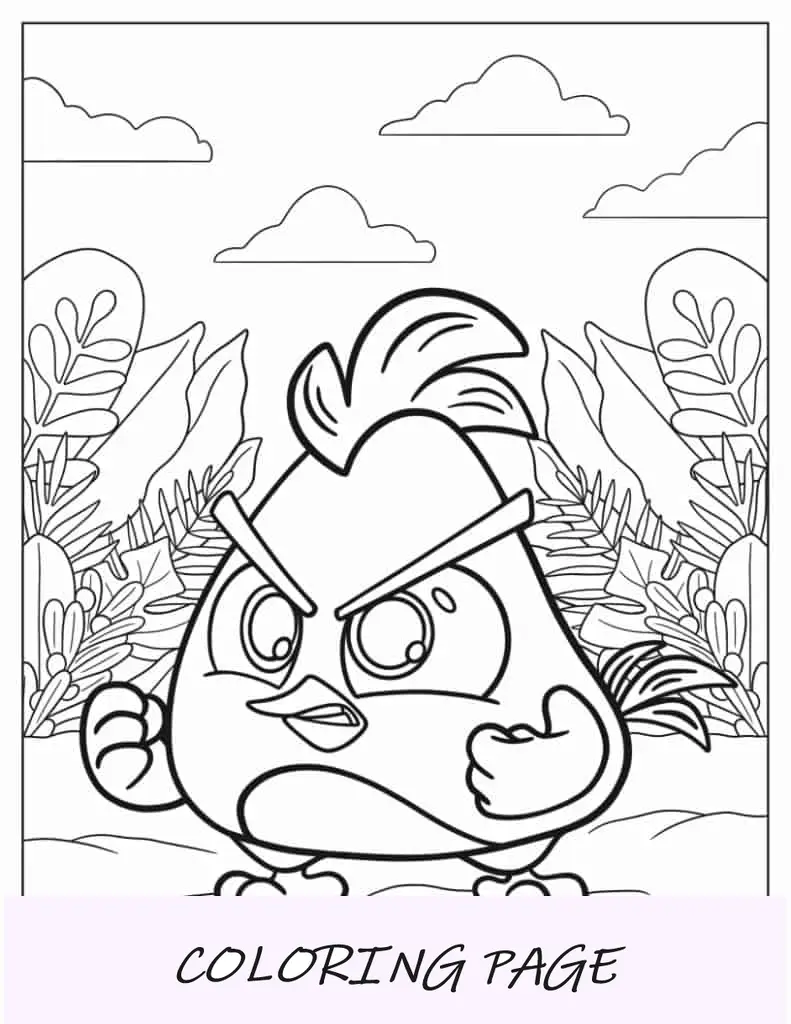 Chibi Chuck Angry Birds para colorear