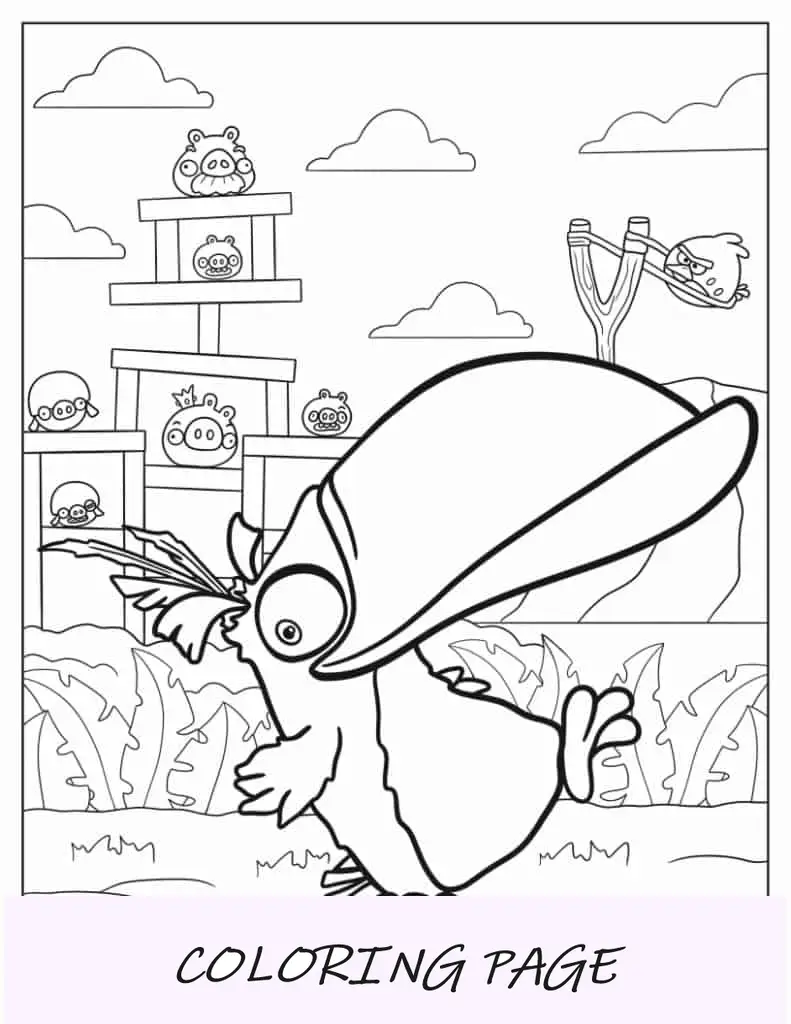 Dibujo para colorear de Angry Bird