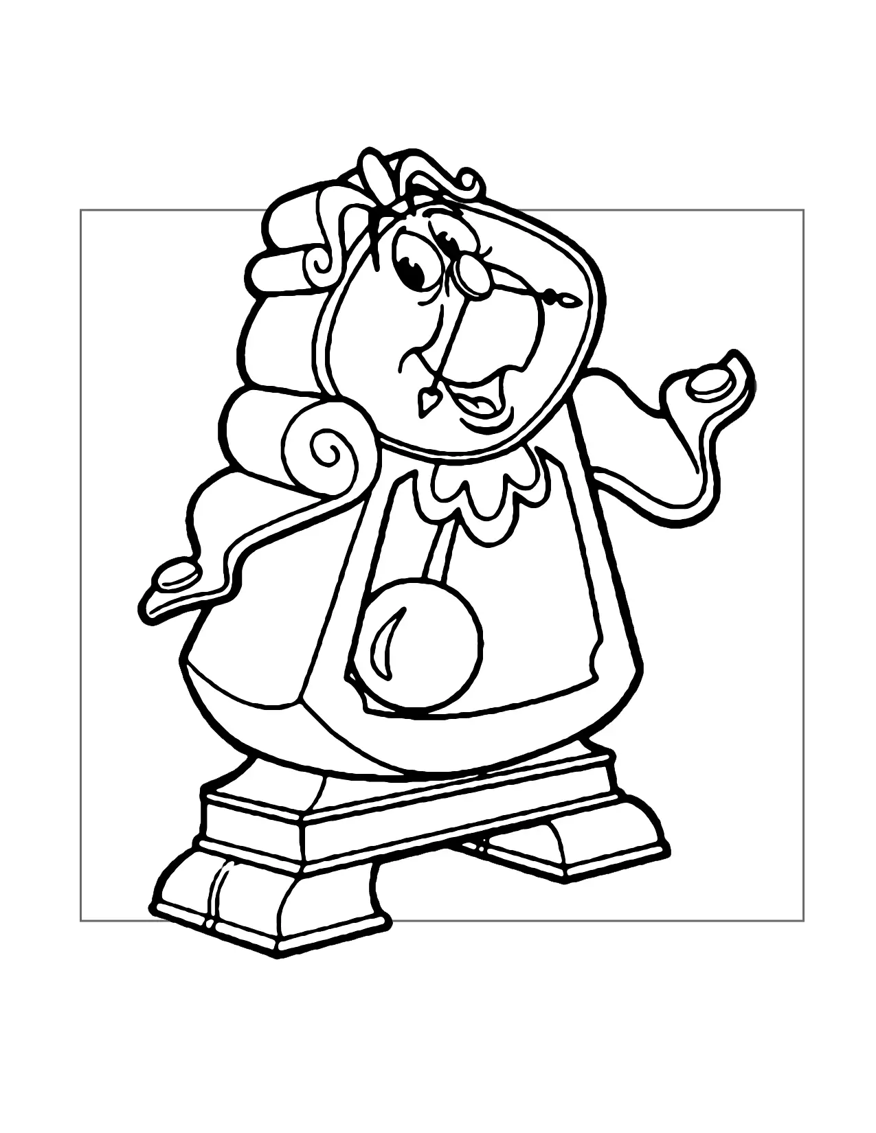 Cogsworth Coloring Page