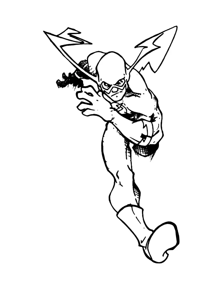 Old School Flash Coloring Page