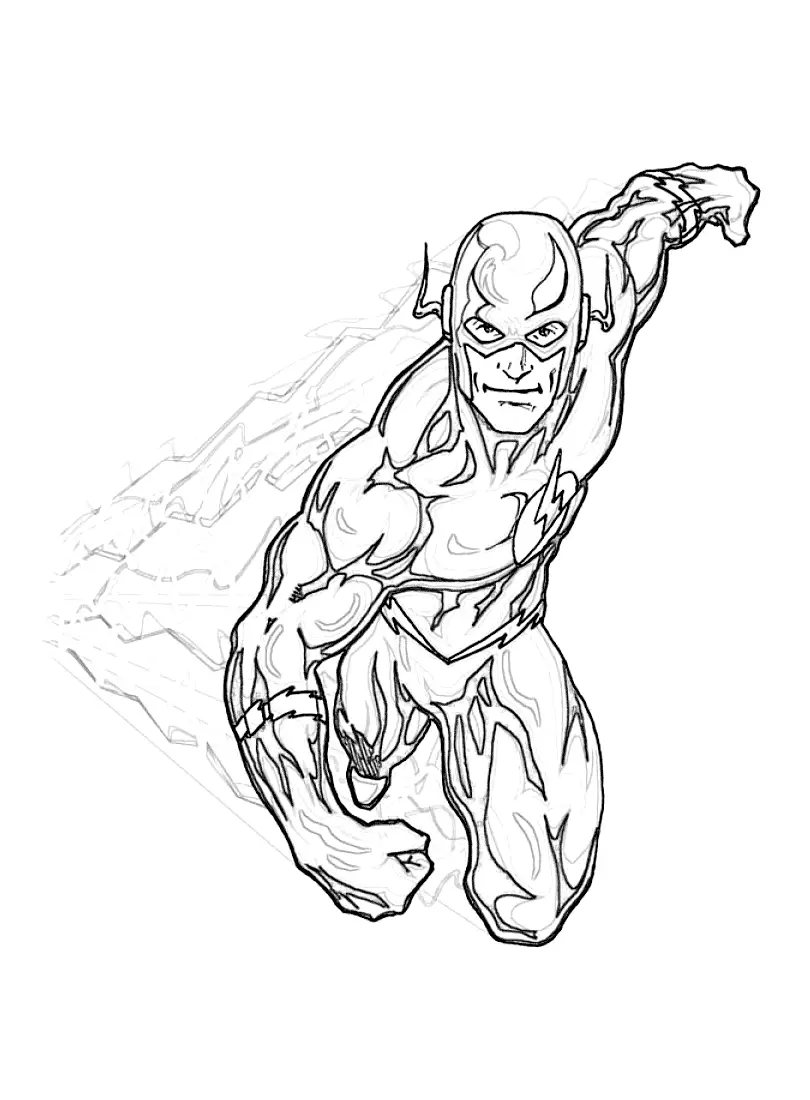 Flash Printable Coloring Pages