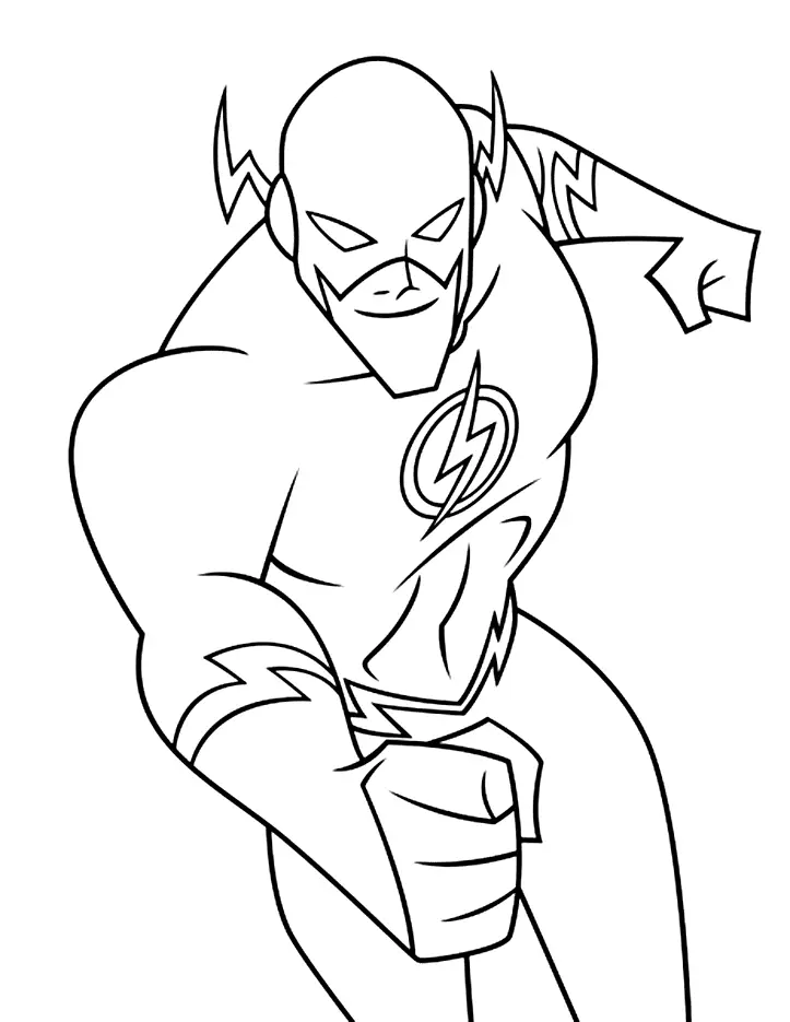 Flash Cartoon Coloring Page