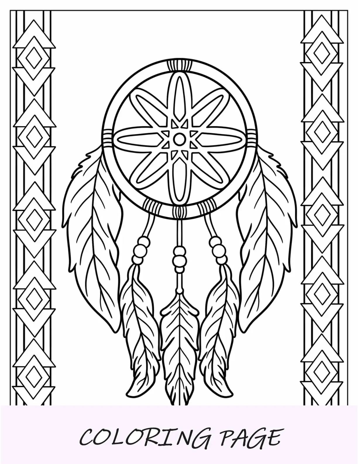 Totem della pagina da colorare dettagliata dei nativi americani