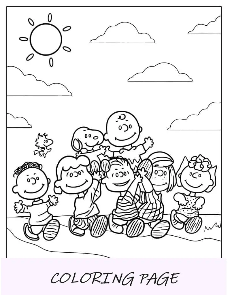 Turma do Snoopy e Peanuts para colorir