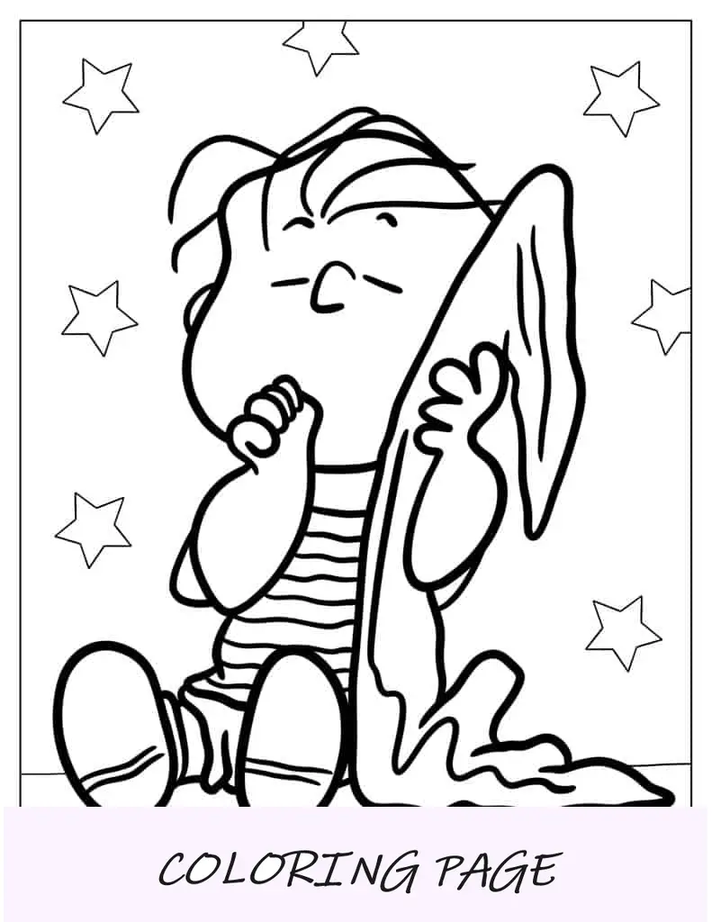 Página para colorir de Linus