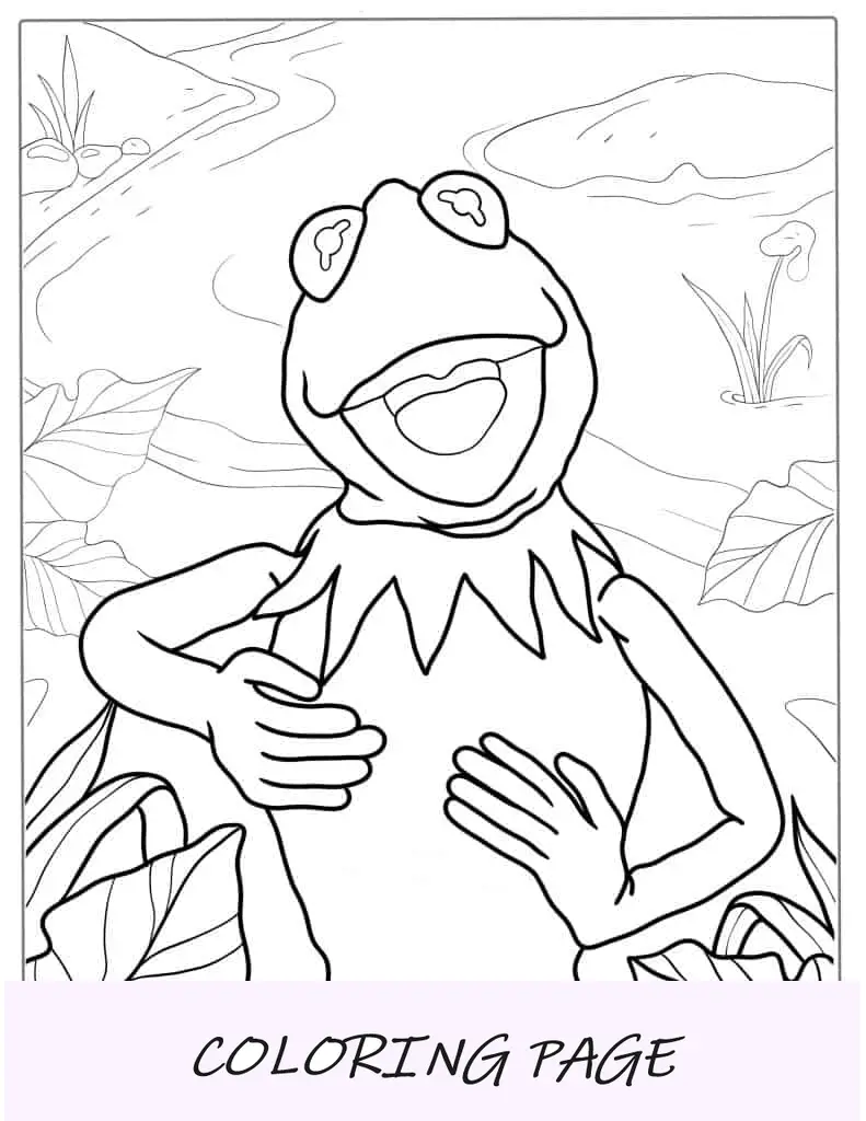 Kermit la rana da colorare