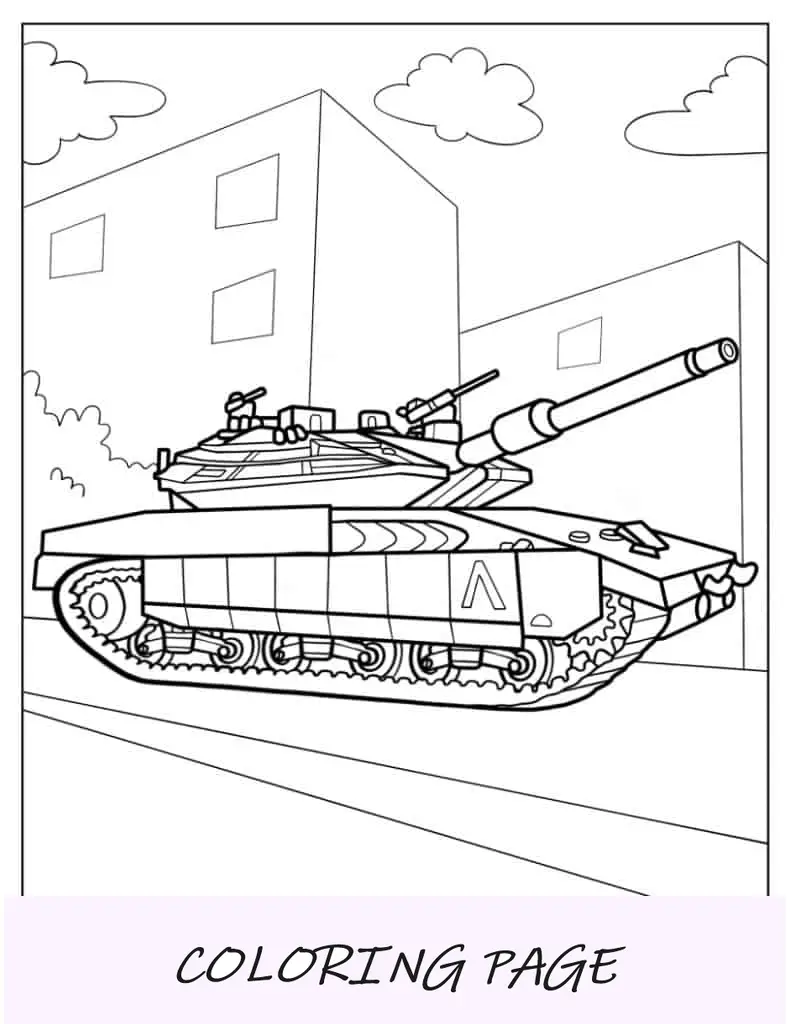 Intrincado tanque Merkava Mk4 Israel para colorir