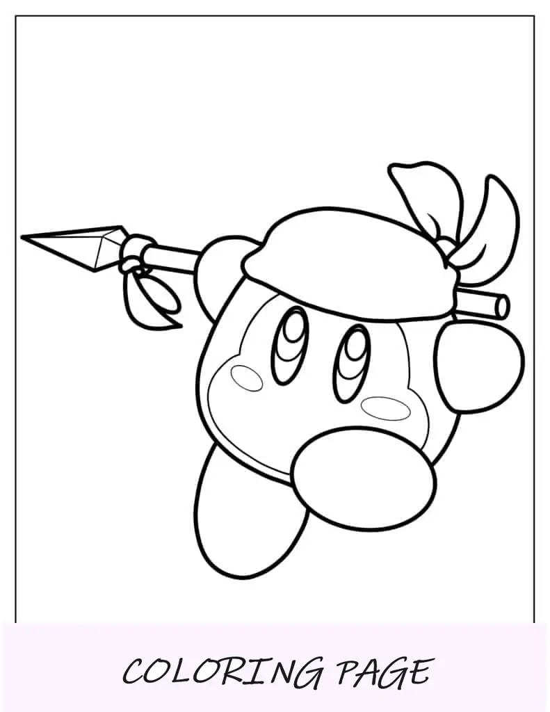 Bandana fácil Waddle Dee para colorear