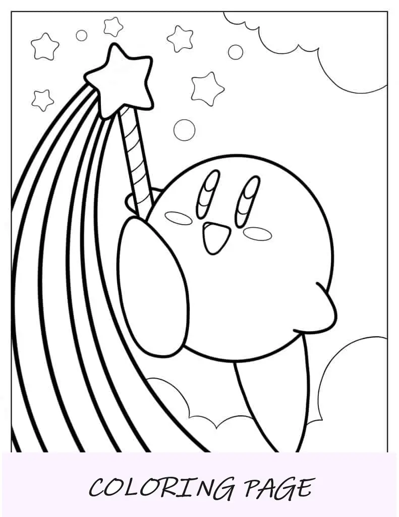 Kirby con varita mágica