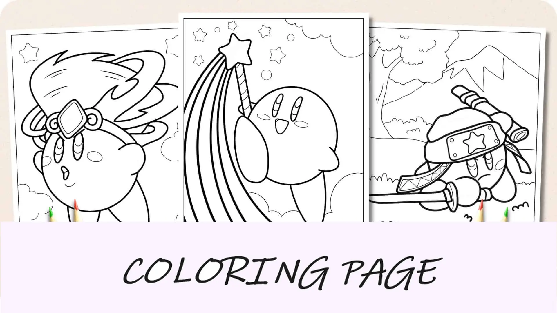 Dibujos para colorear de Kirby Imagen destacada