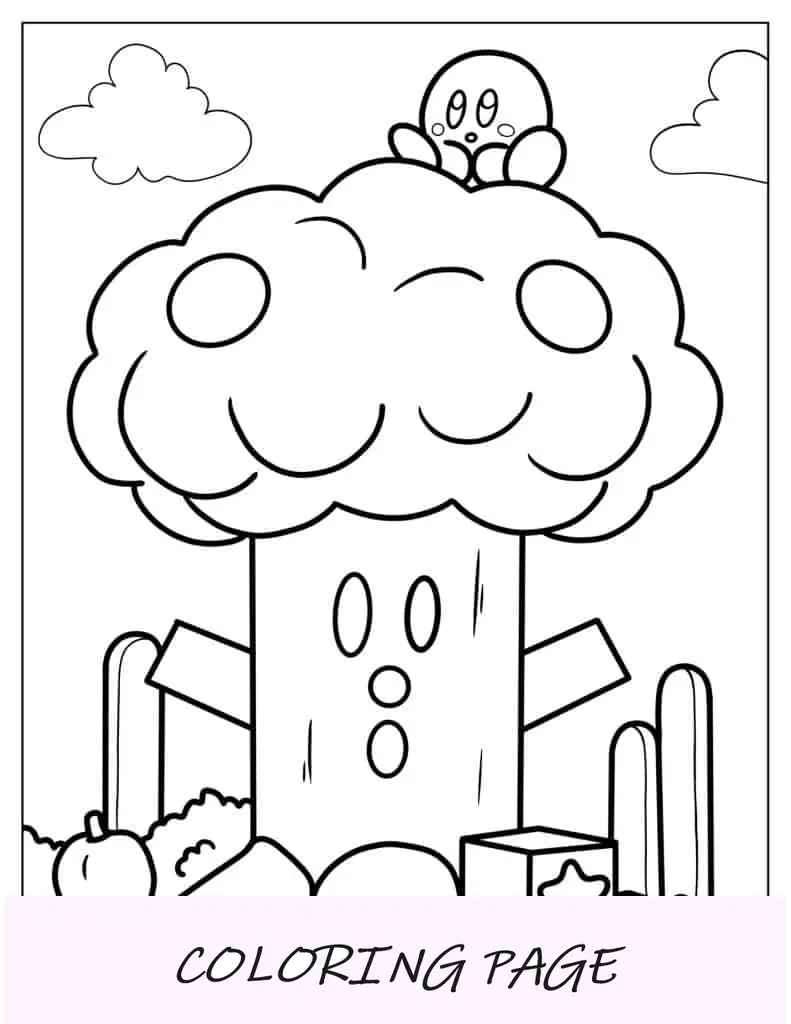 Página para colorear de Whispy Woods
