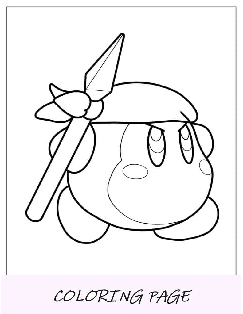 Página para colorear de Bandana Waddle Dee