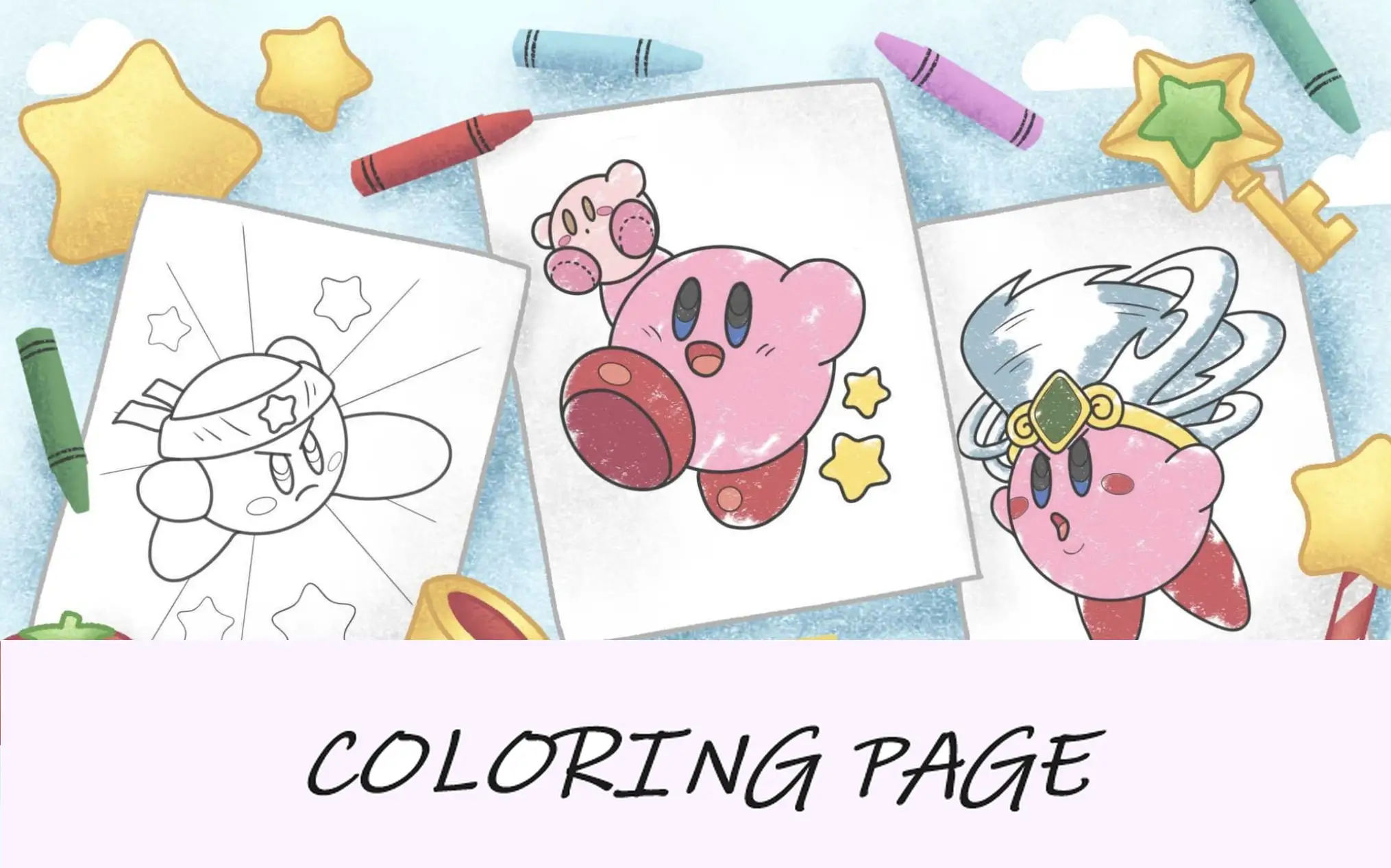 dibujos para colorear de kirby
