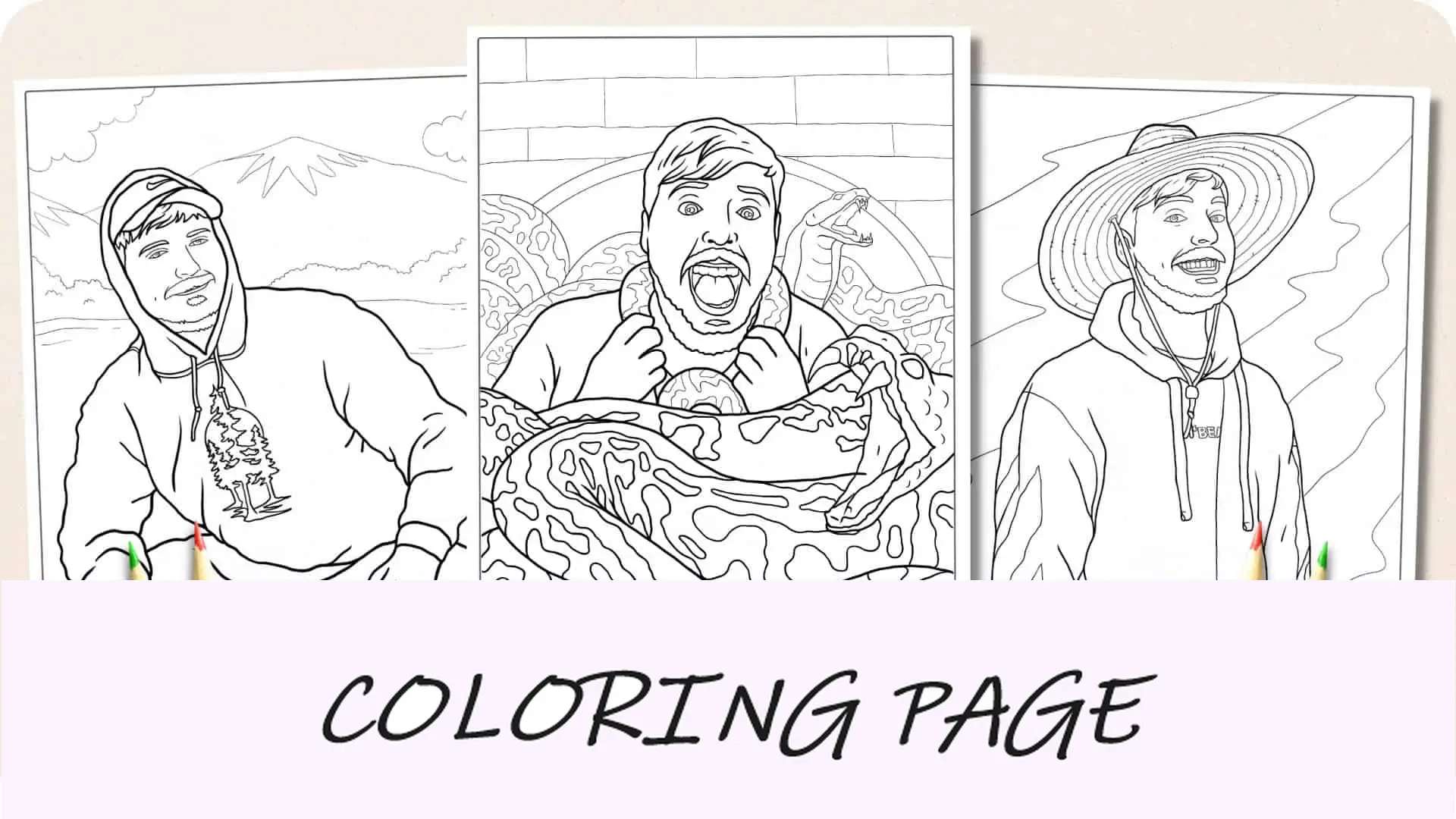 Imagem em destaque de páginas para colorir do Sr. Fera