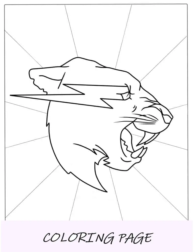 Contorno simples do logotipo do Sr. Besta para colorir