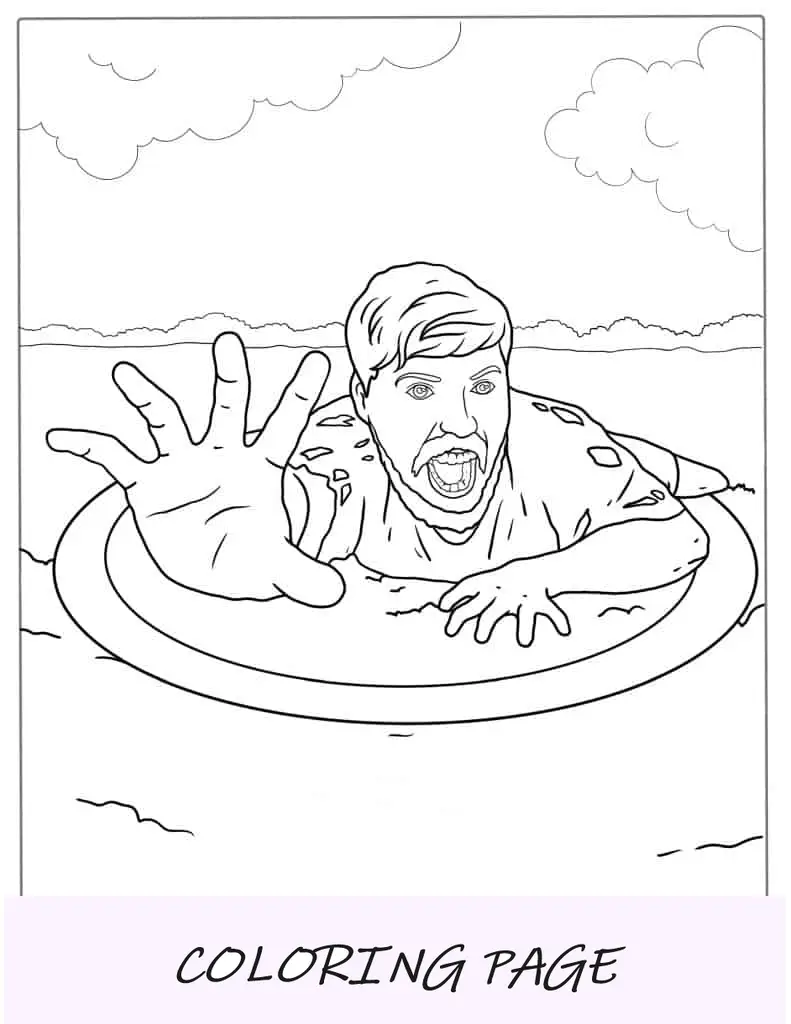 Mr Beast rastejando para fora do círculo