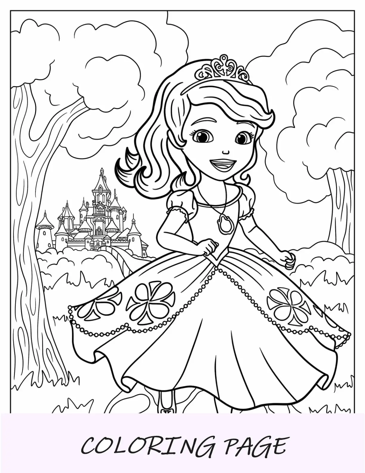 Sofia, a primeira página para colorir de se divertir com Gwen