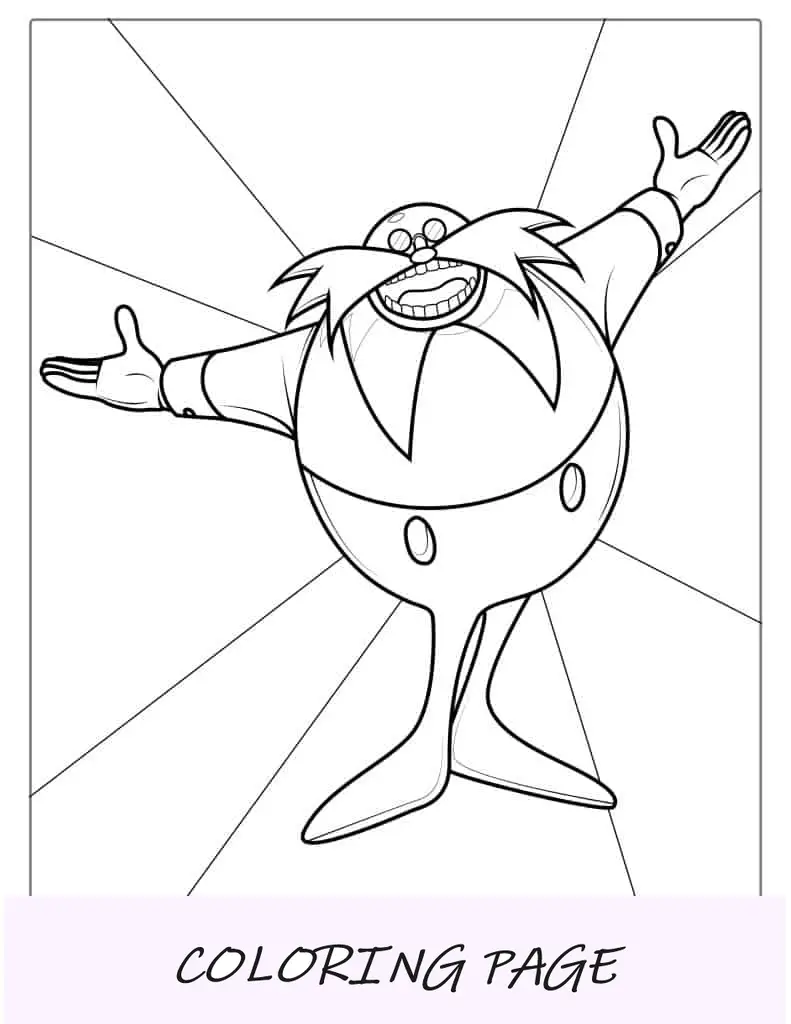 Página para colorir do Doutor Eggman
