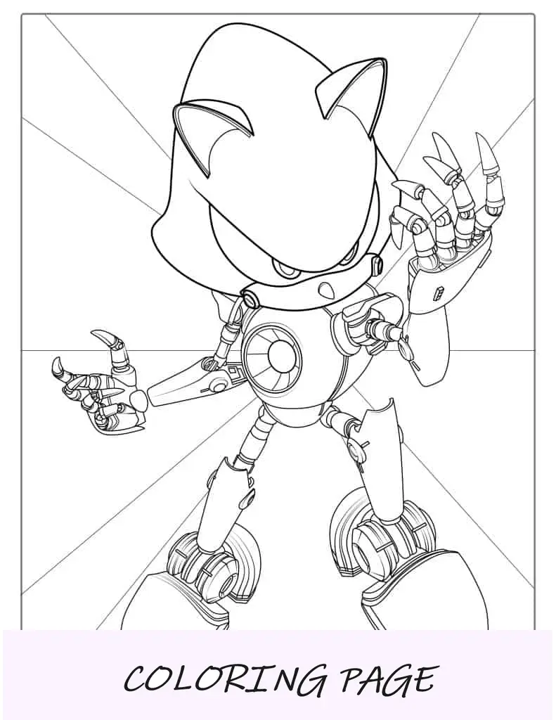 Página para colorir Metal Sonic