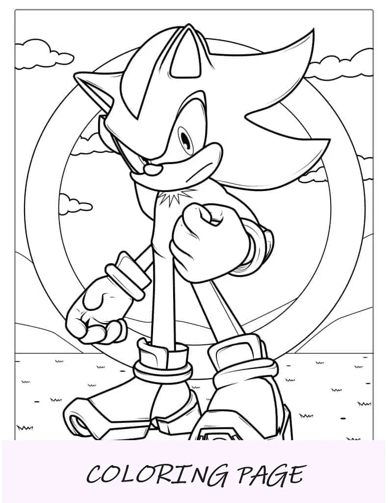 Folha para colorir Knuckles do Sonic(1)