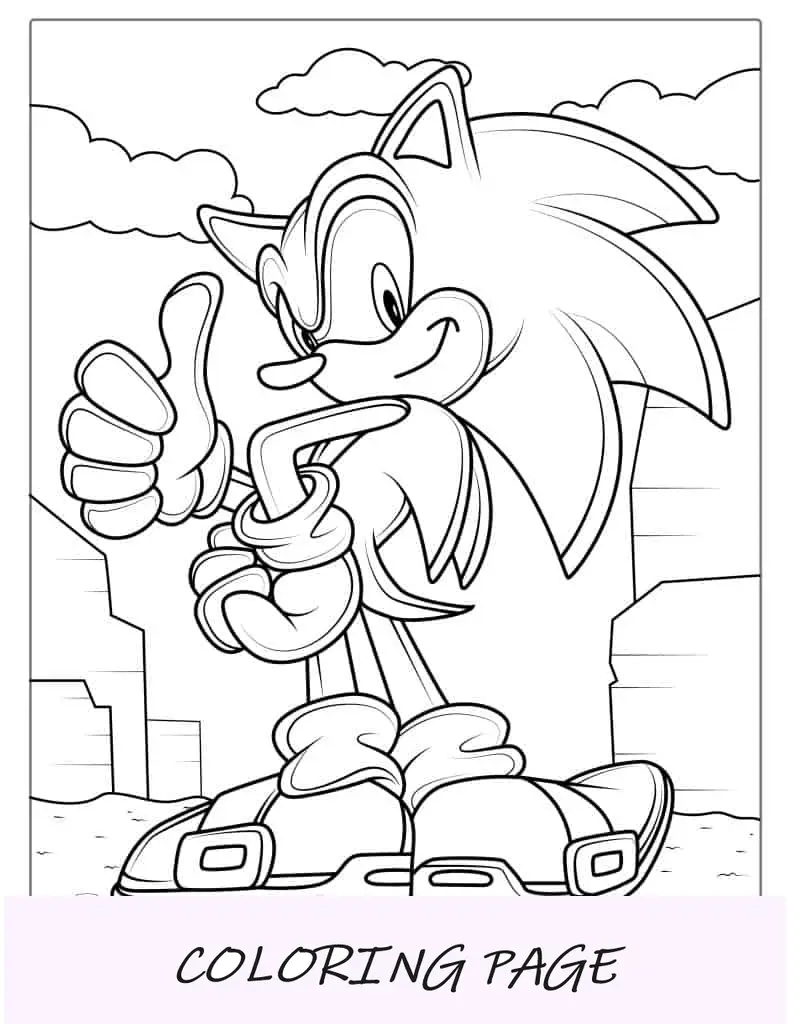 Sonic com sapatos grandes