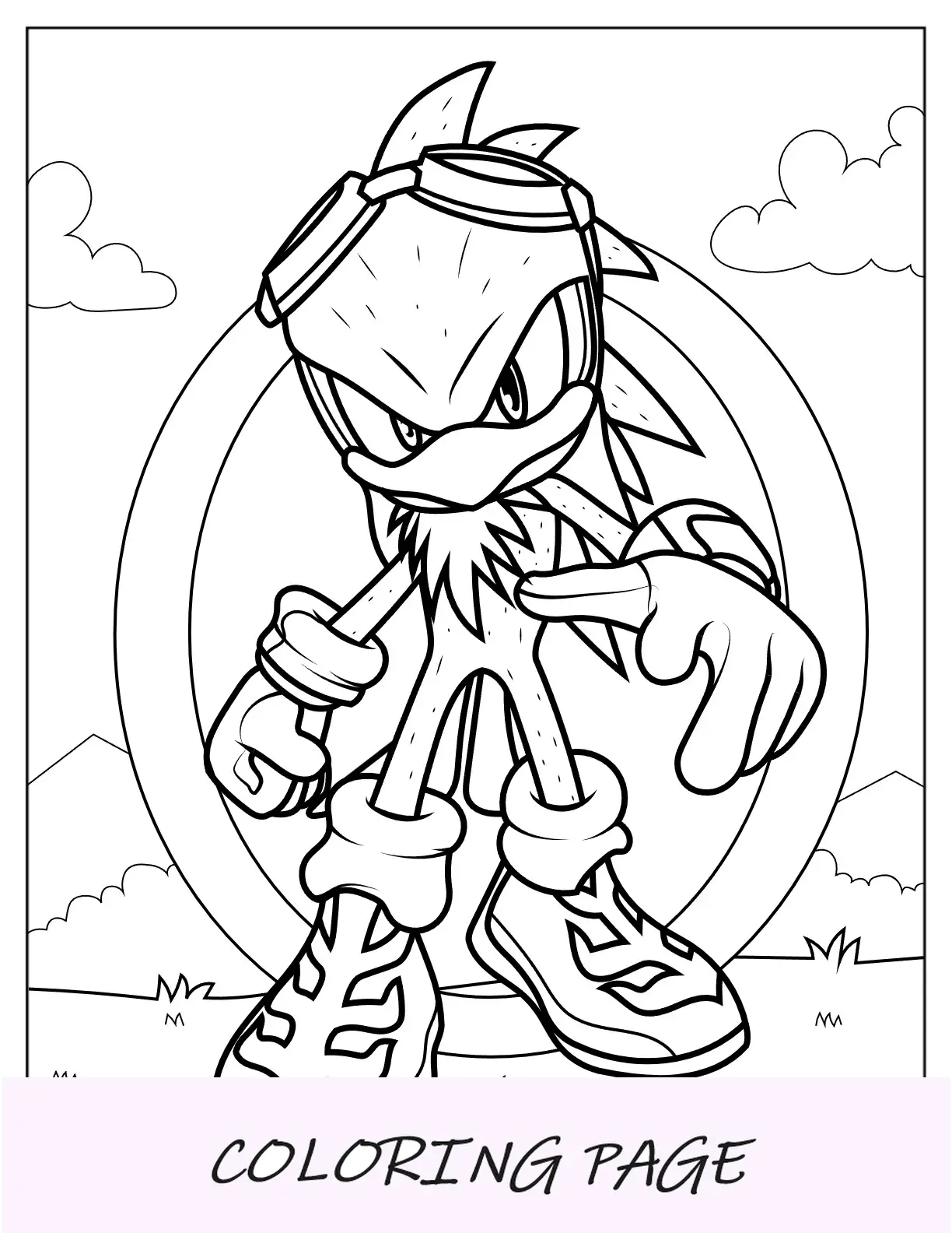 Página detalhada para colorir Jet The Hawk