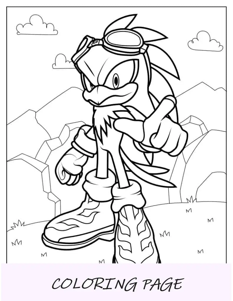 Folha para colorir de Jet The Hawk