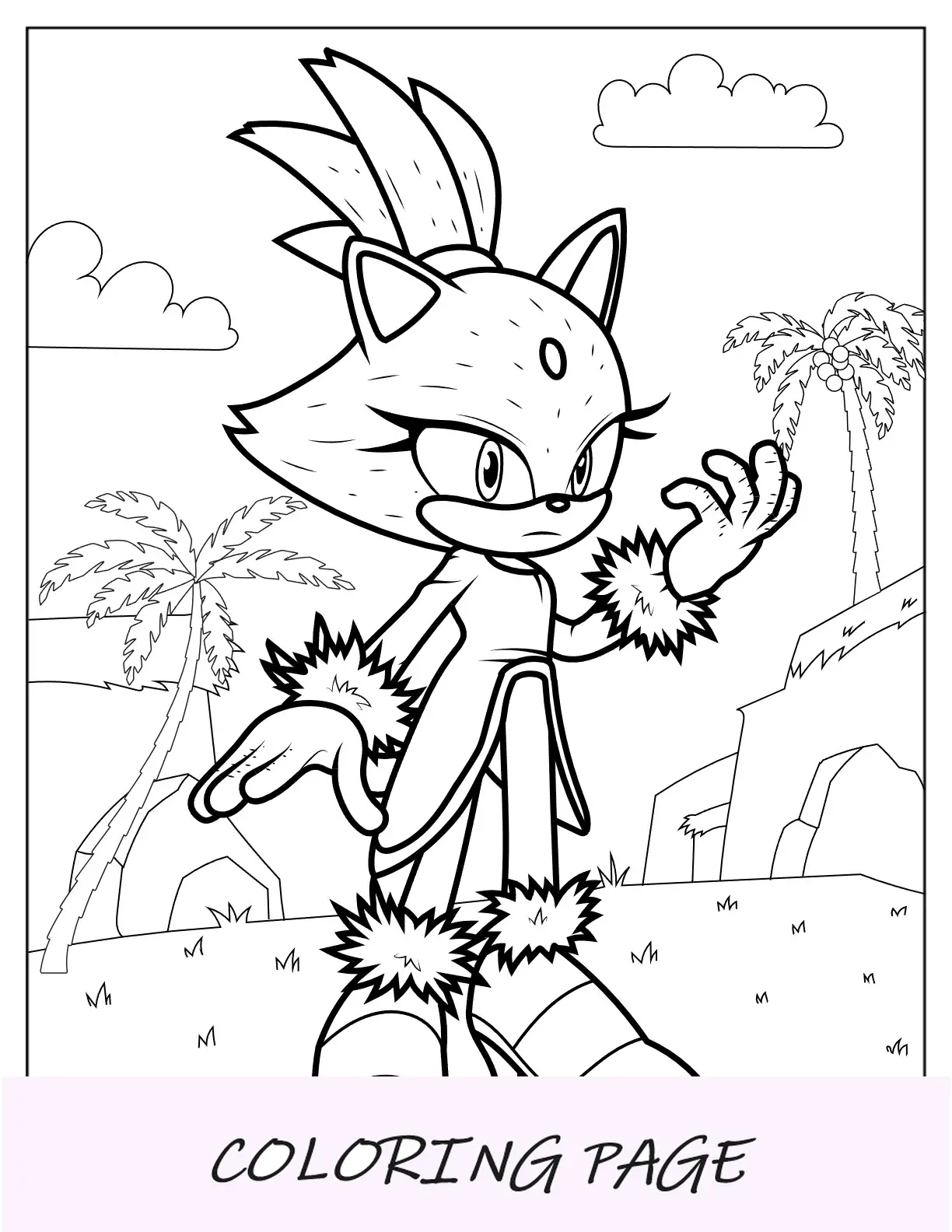 Blaze o gato com o cabelo para cima